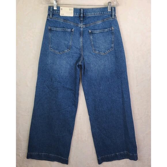 ANA A New Approach High Rise Wide Leg Jeans Women Sz 10 Blue Denim Zip Fly NEW - Picture 5 of 11